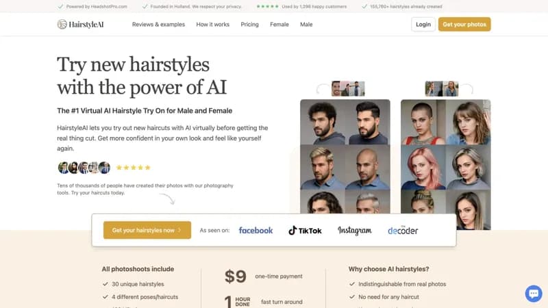 Hairstyle AI screenshot