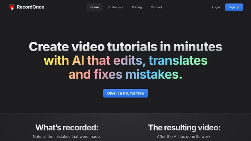 record once website