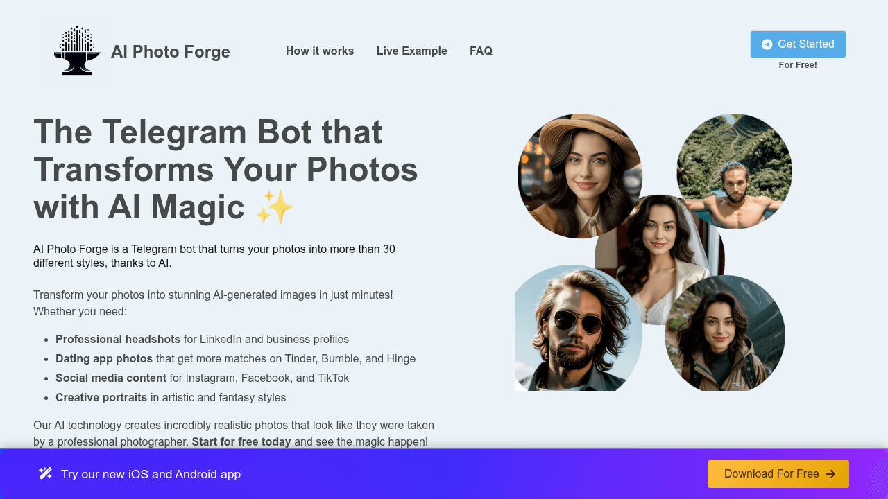 ai photo forge website