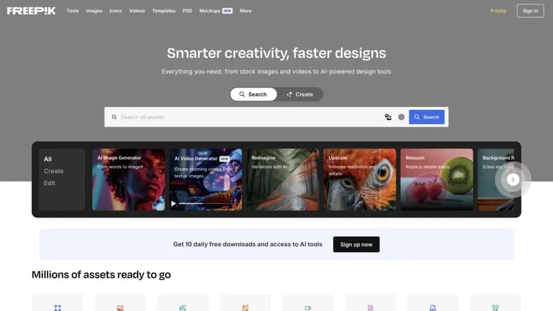 Freepik screenshot