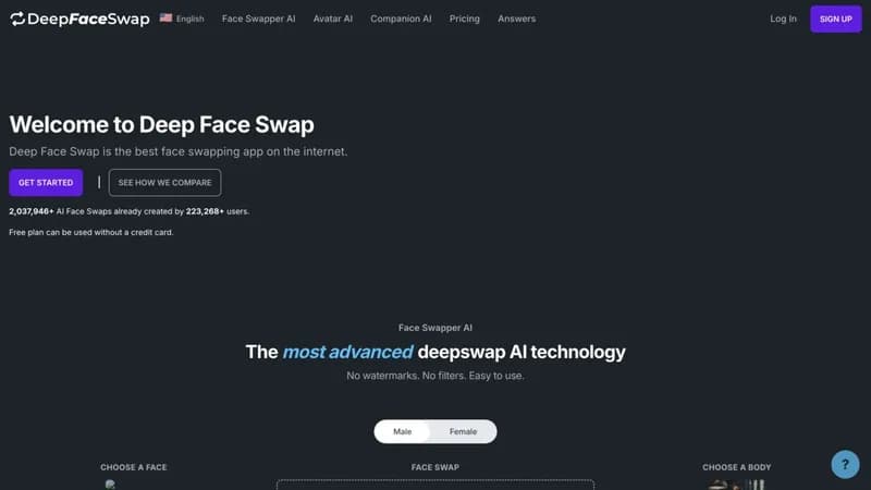 DeepFaceSwap.AI screenshot