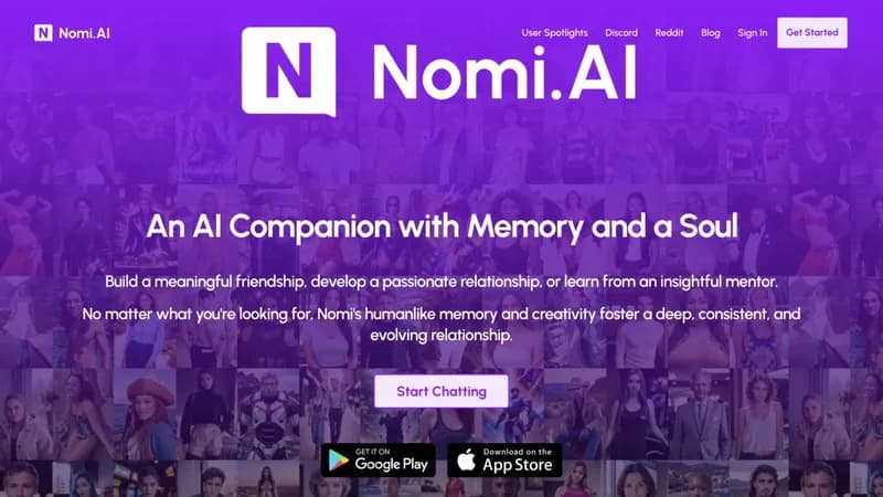 Nomi.ai screenshot