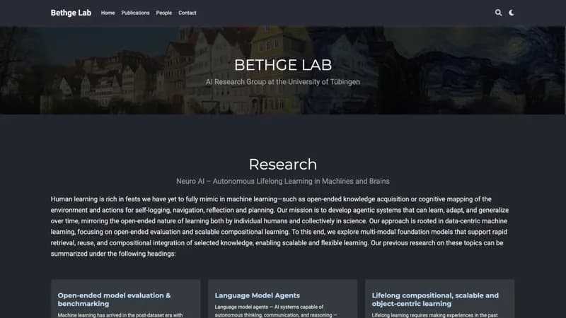 Bethge Lab screenshot