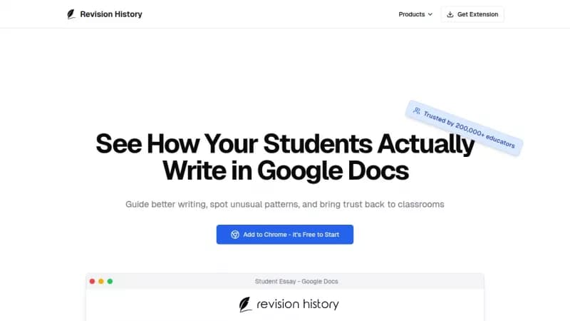 Revision History screenshot