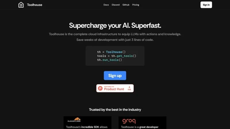 Toolhouse screenshot