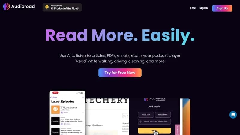 Audioread screenshot