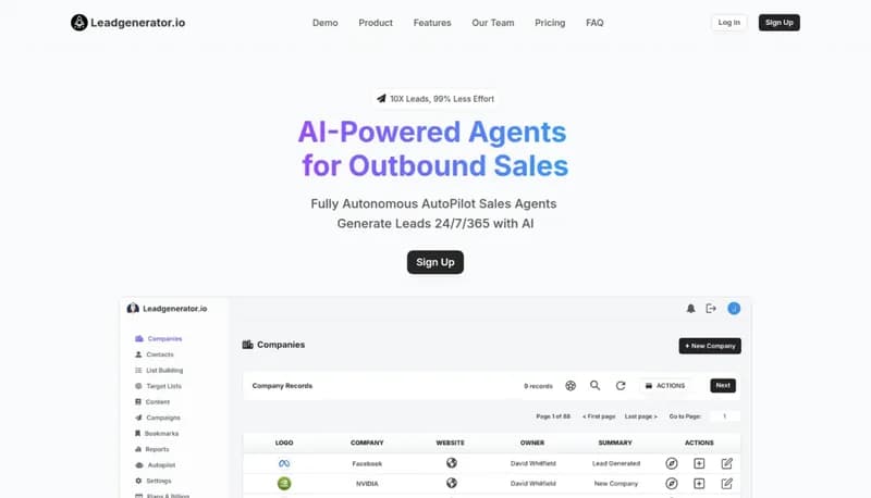 Leadgenerator.io screenshot
