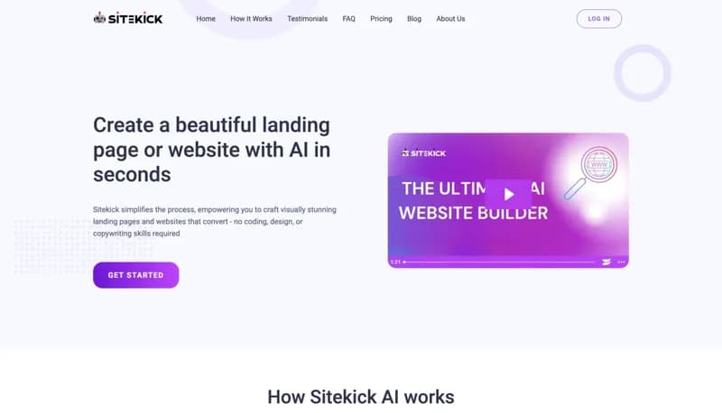 Sitekick AI screenshot
