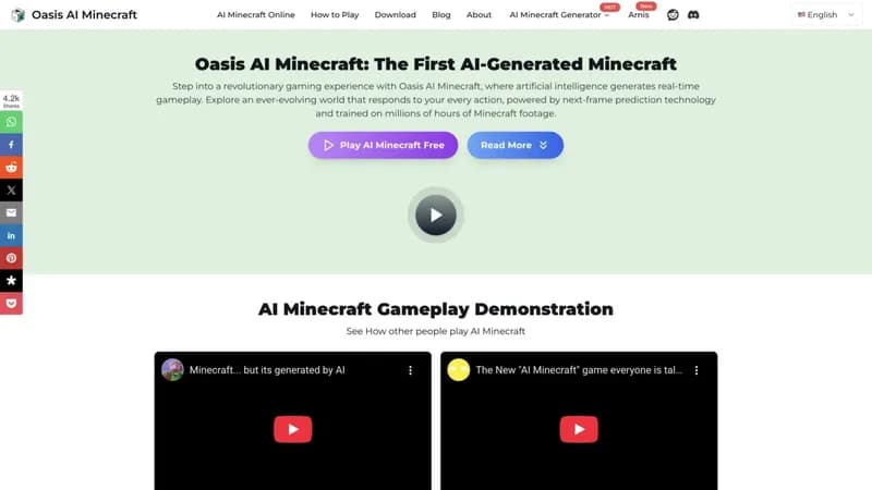 Oasis AI Minecraft screenshot