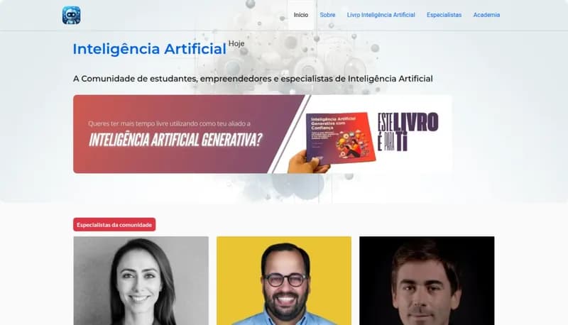 inteligenciaartificialhoje.pt screenshot