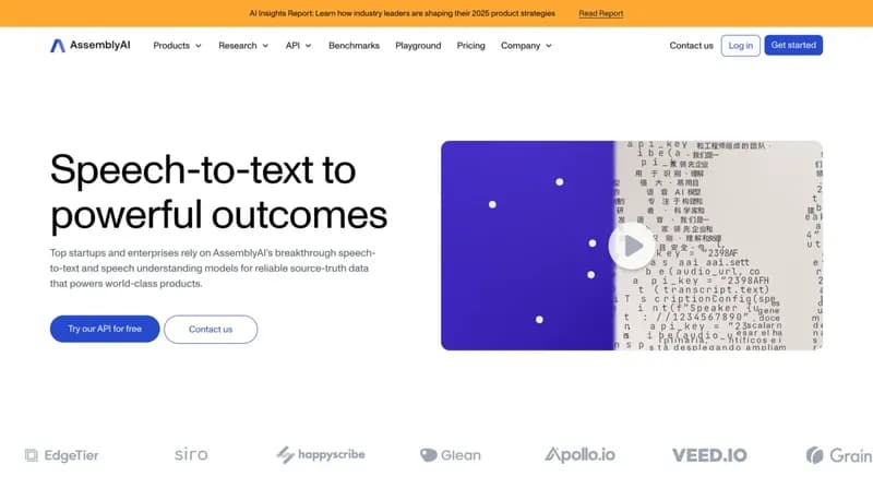 AssemblyAI screenshot