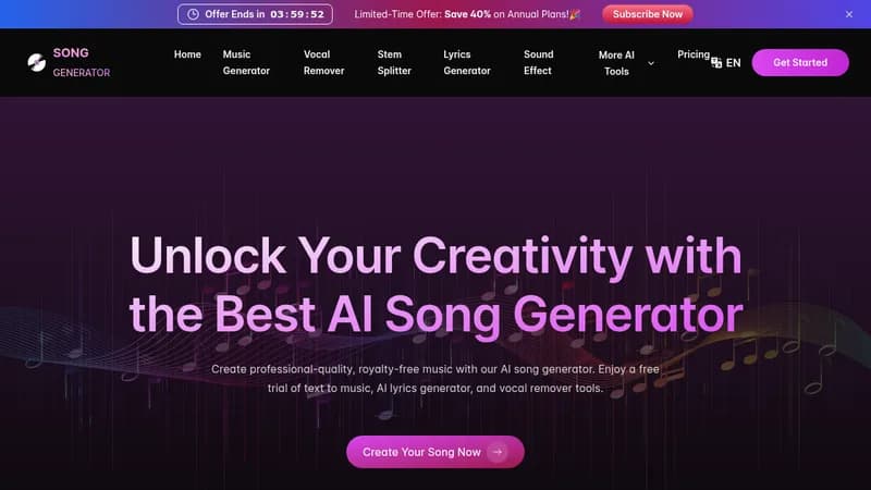 songgenerator.io website