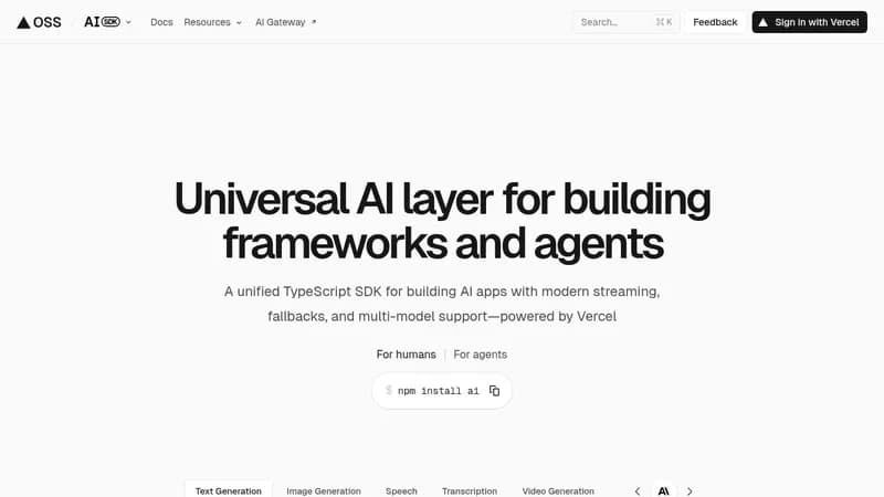 ai sdk website