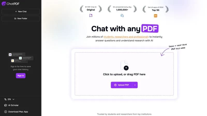 ChatPDF AI screenshot