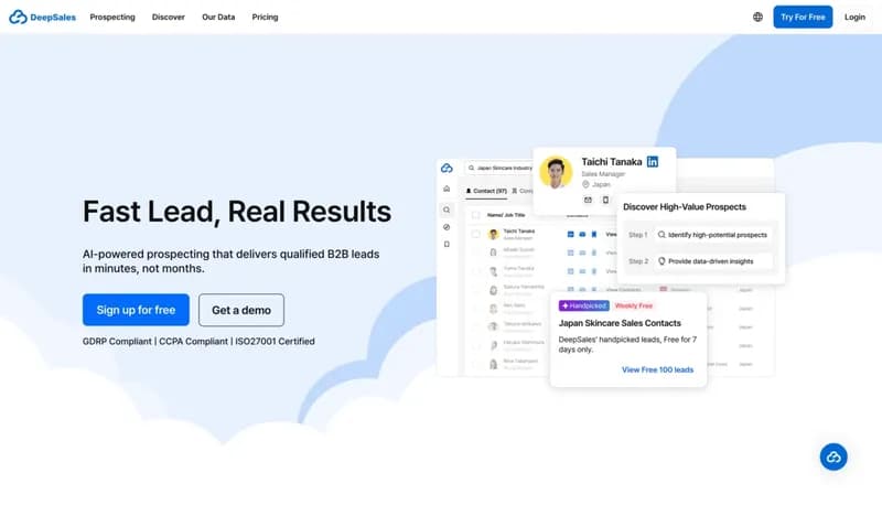 DeepSales screenshot