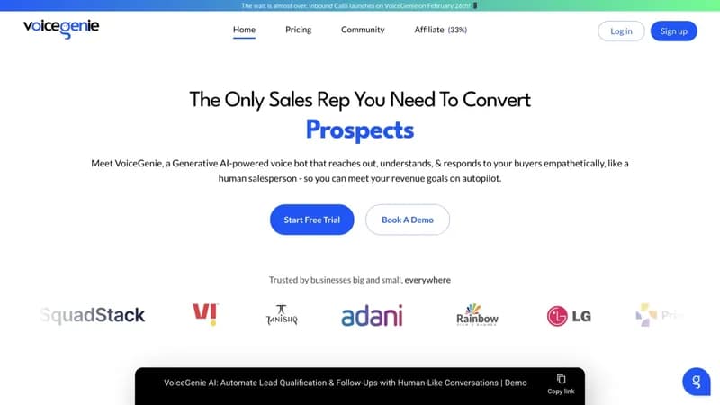 VoiceGenie screenshot