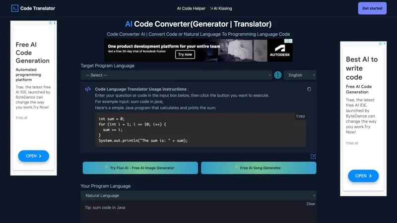 AI Code Converter screenshot