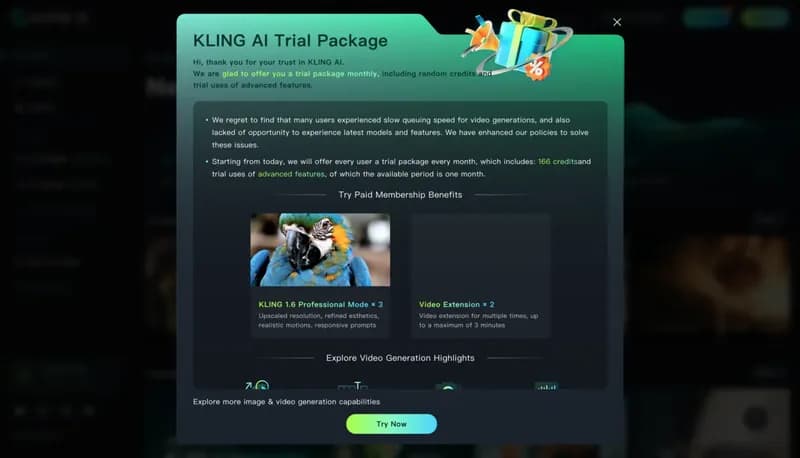 KLING AI screenshot