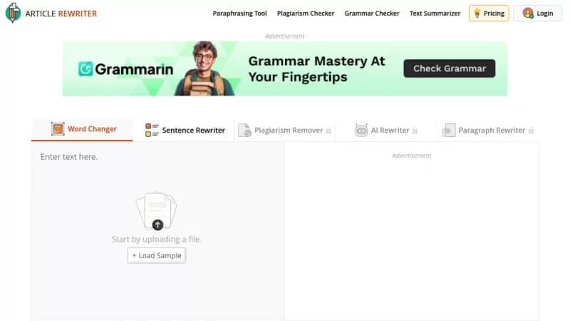 Article Rewriter Tool screenshot