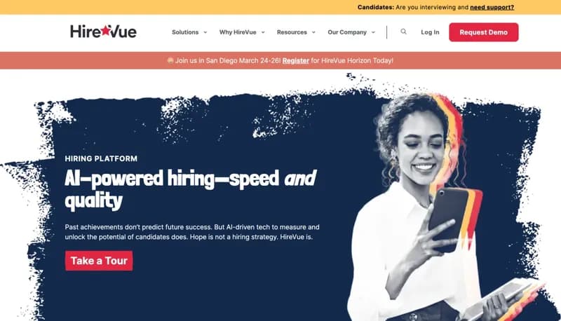 HireVue Hiring Platform screenshot