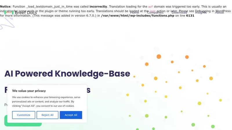 breef docs website