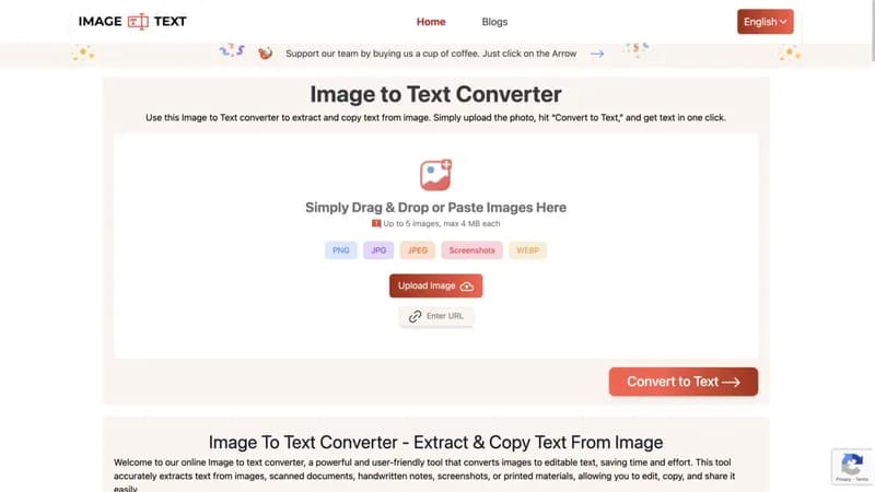 Image to Text Converter screenshot