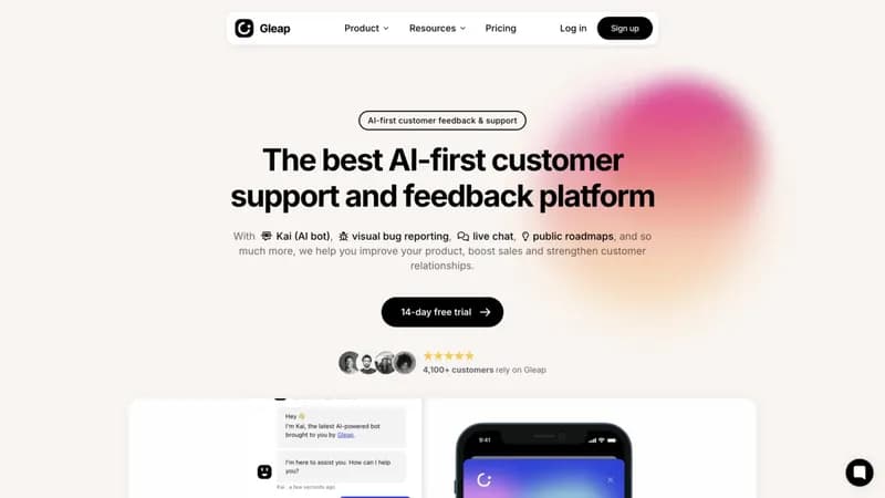 Gleap screenshot