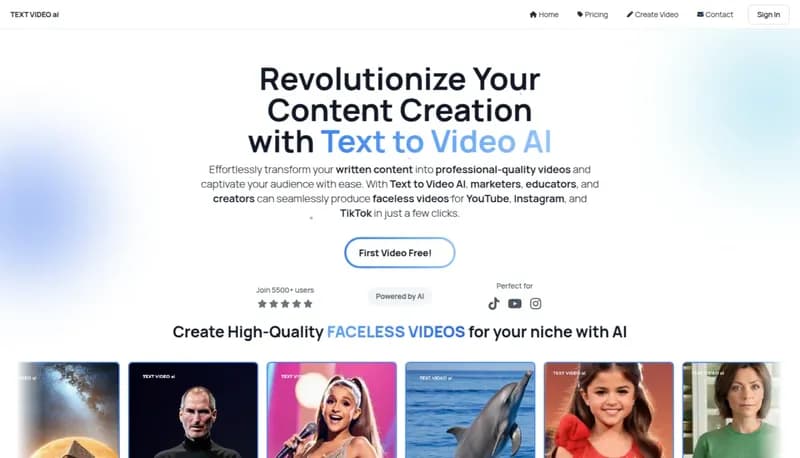 Text to Video AI screenshot