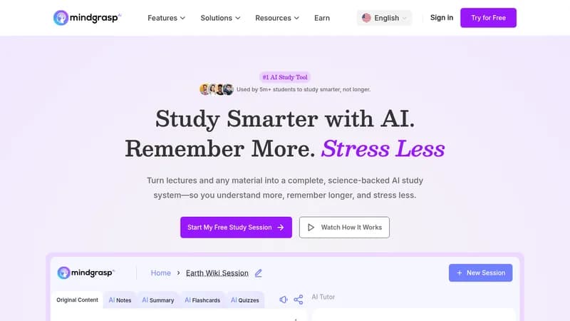 mindgrasp ai website