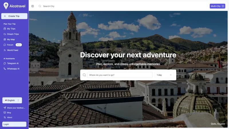 Aicotravel screenshot