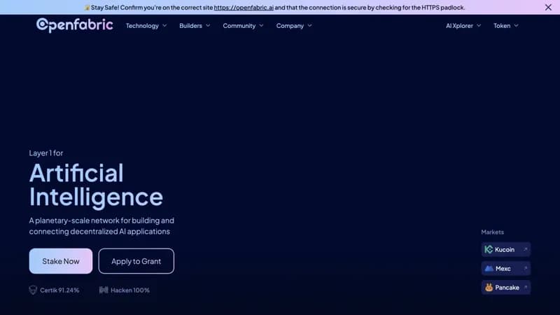 Openfabric AI screenshot