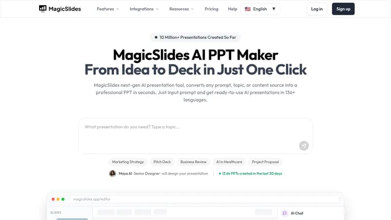 magicslides ai ppt maker website