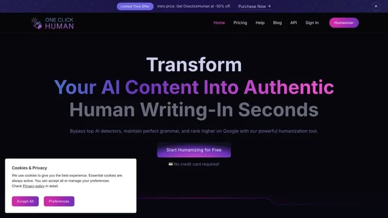 OneClickHuman screenshot