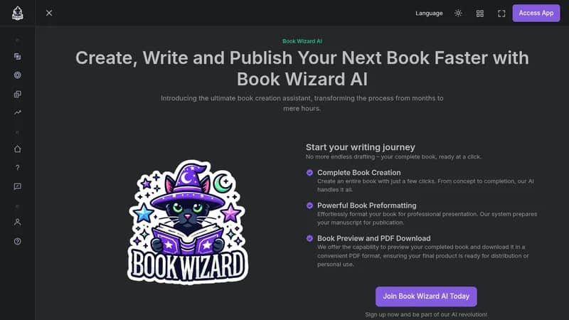 book wizard ai website