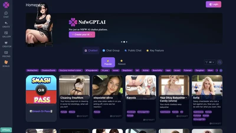 NsfwGPT.AI screenshot