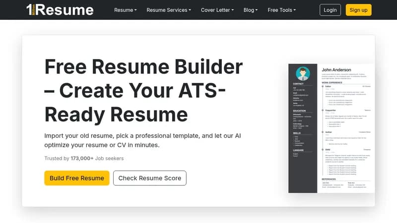 1millionresume website