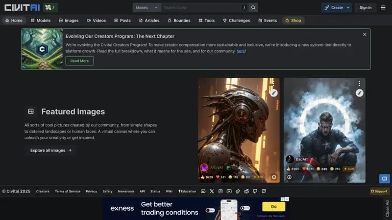 Civitai screenshot