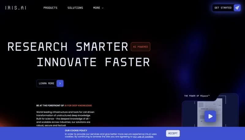Iris.ai RSpace™ screenshot