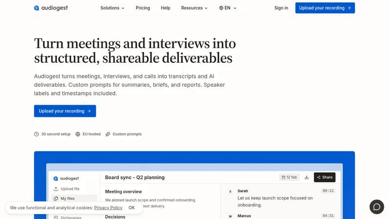 audiogest website