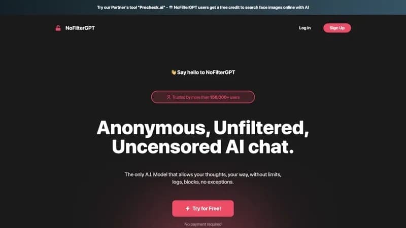 NoFilterGPT screenshot