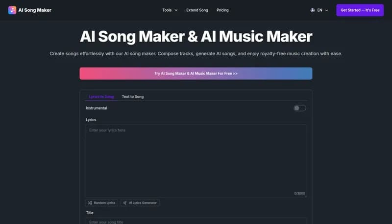 AI Song Maker screenshot