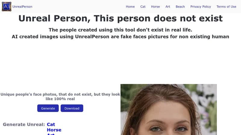 unrealperson website