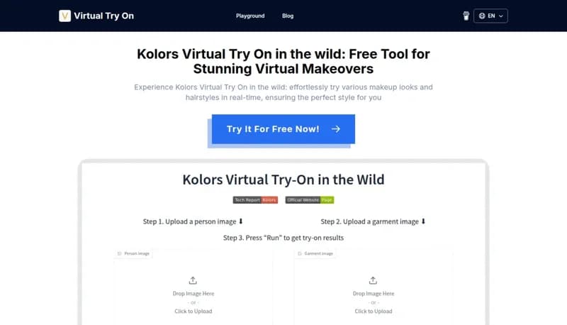 Kolors Virtual Try On AI screenshot