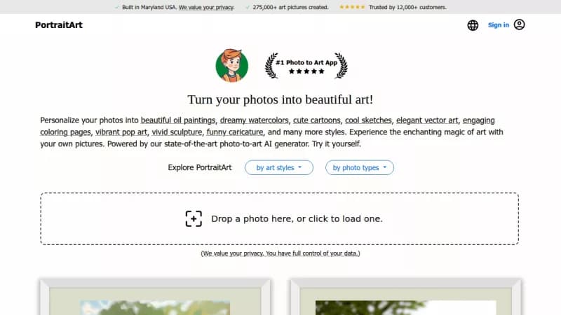 PortraitArt screenshot