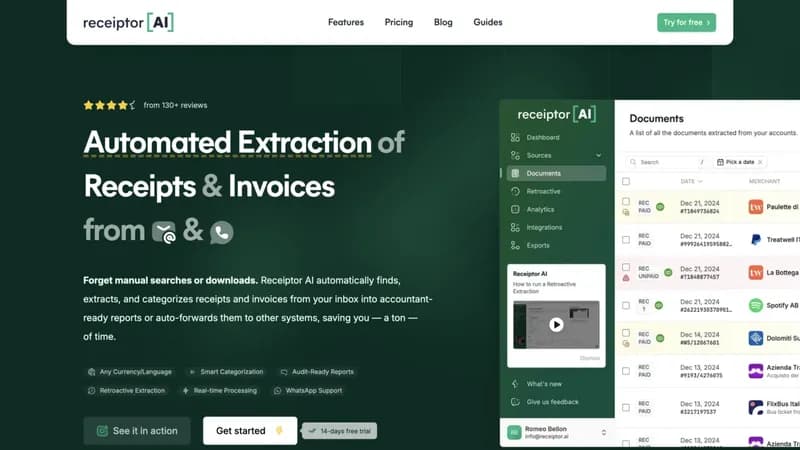 Receiptor AI screenshot