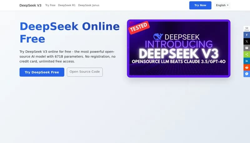 DeepSeek V3 screenshot