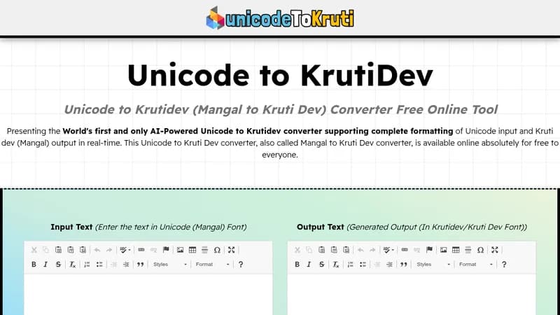unicode to krutidev website