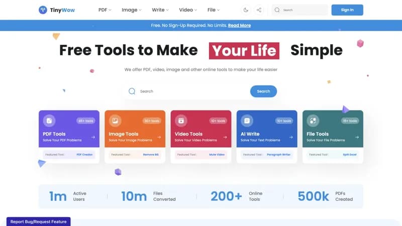 TinyWow screenshot