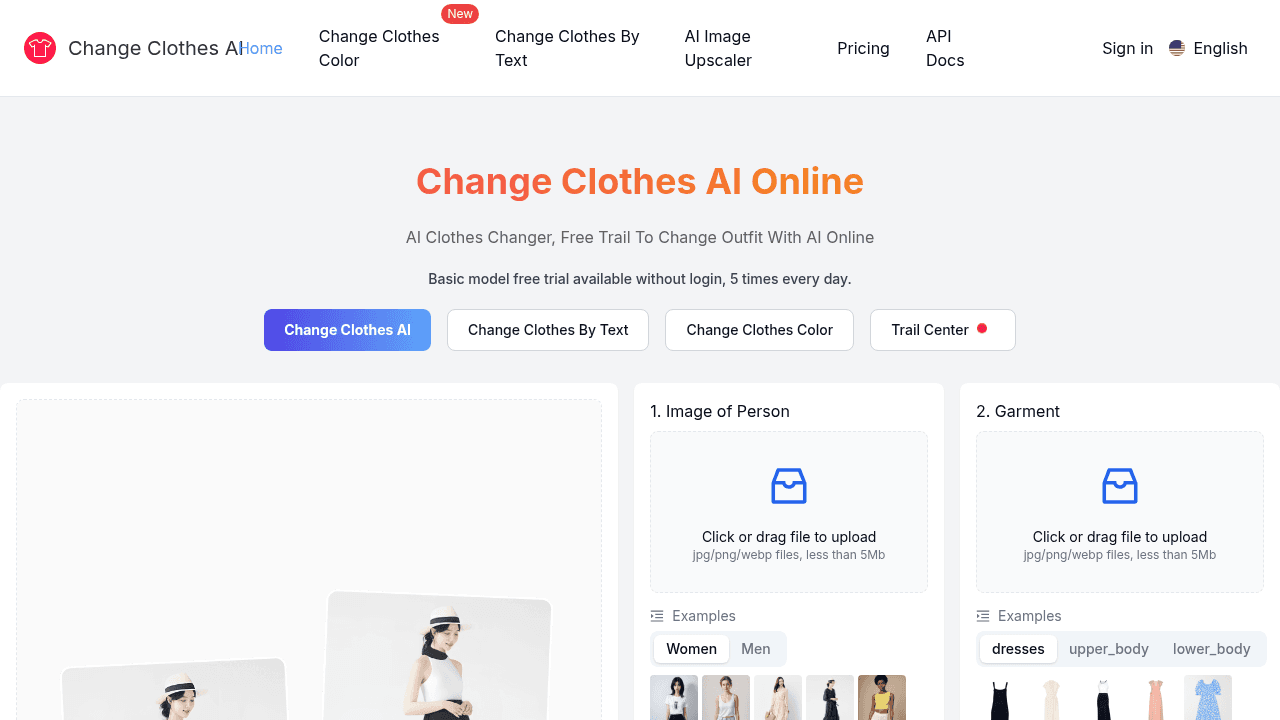 change clothes ai website