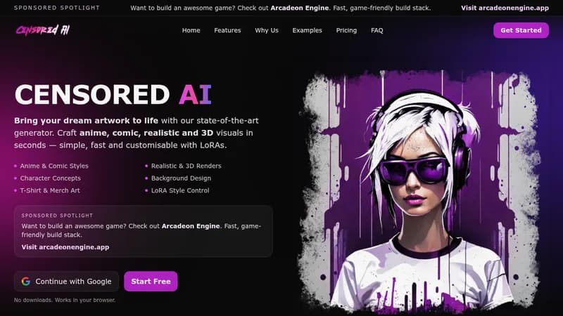 censored ai website
